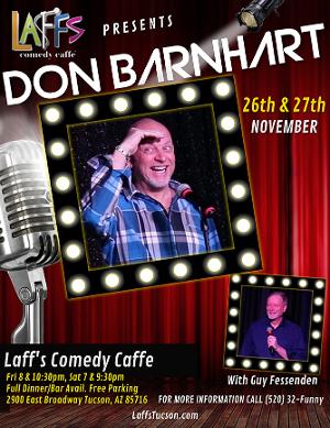 Vegas Comedian Don Barnhart Returns To Laff's Comedy Café In Tucson Thanksgiving Weekend 