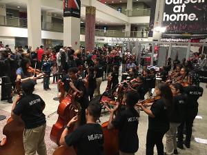 Paterson Music Project Performs At Prudential Center For NJ Devils Game 