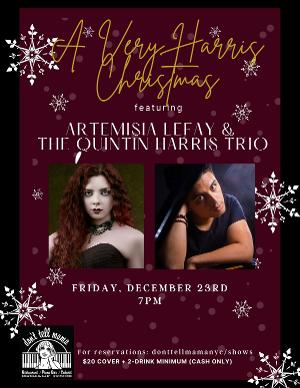 Artemisia LeFay & The Quintin Harris Trio to Present A VERY HARRIS CHRISTMAS at Don't Tell Mama 