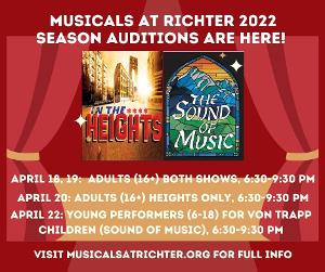 Danbury's Musicals At Richter Announces Auditions For IN THE HEIGHTS and THE SOUND OF MUSIC 