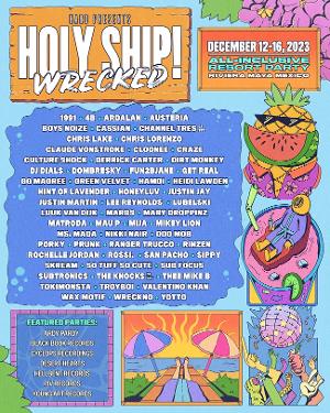 Holy Ship! Wrecked Reveals Set Times, Theme Nights, Artist-Led Activities, And Sunrise Send Details Ahead Of 2023 Edition 