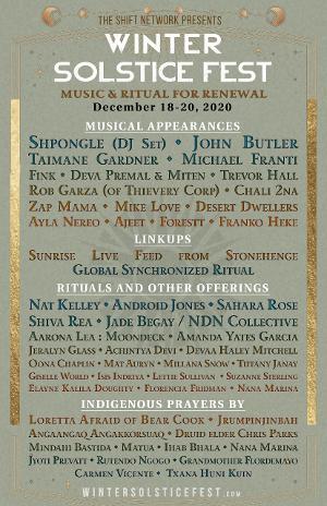 The Shift Network Announces Winter Solstice Fest, Featuring Shpongle, John Butler, Taimane and More 