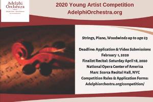 Adelphi Orchestra Announces Sixteenth Annual Young Artist Competition  Image