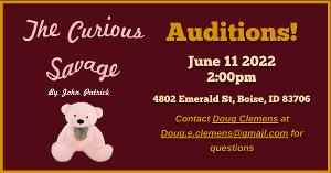 Stage Coach Theatre to Hold Auditions for Production of THE CURIOUS SAVAGE 