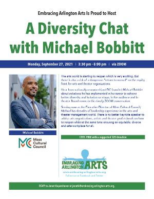 Embracing Arlington Arts to Host Virtual Diversity Chat With Michael Bobbitt Image