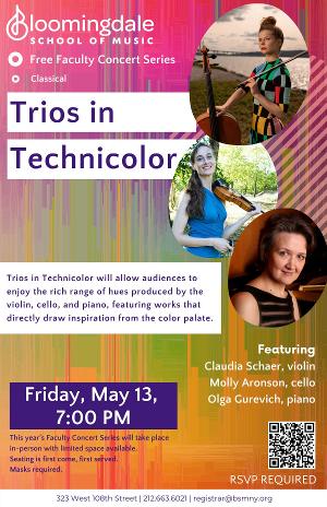 Bloomingdale School Of Music May Faculty Concerts TRIOS IN TECHNICOLOR and STARMAKER MACHINERY III: THE ILLOGICAL MIXTAPE  Image