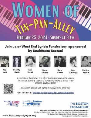 West End Lyric to Present THE WOMEN OF TIN-PAN ALLEY Cabaret Night 