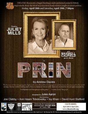 Juliet Mills and Maxwell Caulfield in PRIN at Theatre 40 This Month 
