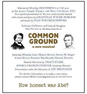 COMMON GROUND Special Book-in-Hand Presentation Set For New York In December 