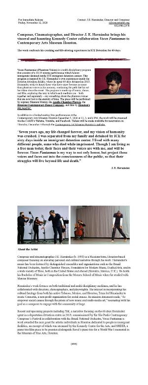 J.E. Hernandez Brings VOCES FANTASMAS To Contemporary Arts Museum Houston Image