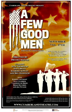 A FEW GOOD MEN to Open at Cumberland Theatre in September 