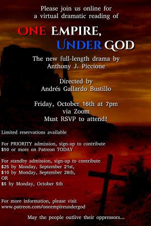 Zoom Reading Of ONE EMPIRE, UNDER GOD Scheduled For October 16 