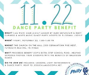 Dancing Classrooms Philly Teaching Artist Donna J. Boyle Will Host Dance Lesson & Mixed Music Dance Party 