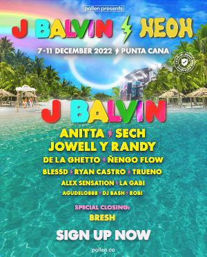 J Balvin Announces Anitta, Sech, And More For NEON Punta Cana 