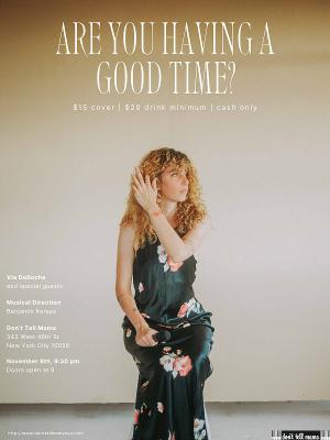 ARE YOU HAVING A GOOD TIME? A Cabaret By Via DeRoche Announced At Don't Tell Mama Image