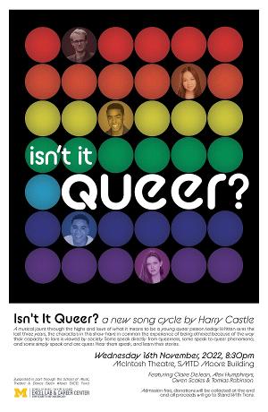 ISN'T IT QUEER? New Song Cycle To Premiere In Michigan This Month 