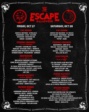 Escape Halloween Announces Day By Day Lineups, New Stage, And After Parties For 2023 Edition 