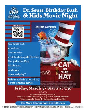 Ritz Theater & Performing Arts Center to Present DR. SEUSS' BIRTHDAY BASH & KIDS MOVIE NIGHT Image