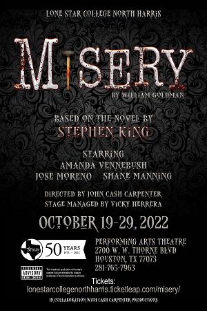 Lone Star College North Harris & Cash Carpenter Productions to Present MISERY Based on the Novel by Stephen King 