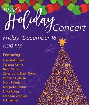Bloomingdale School Of Music Presents Virtual Holiday Concert HAPPY HOLIDAY Image