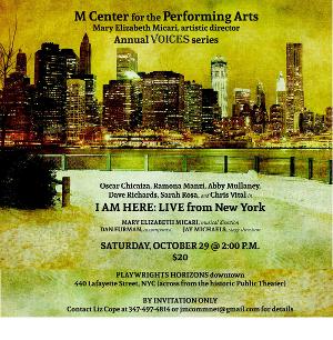 Mary Micari's VOICES Returns To NYC, October 29 