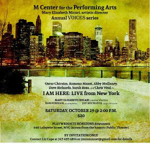 Mary Micari's VOICES Returns To NYC, October 29 Image