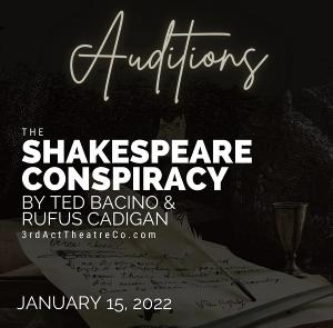 3rd Act Theatre Company Announces Auditions for THE SHAKESPEARE CONSPIRACY 