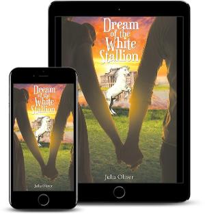 Julia Oliver Promotes Her Historical Romantic Novel DREAM OF THE WHITE STALLION 