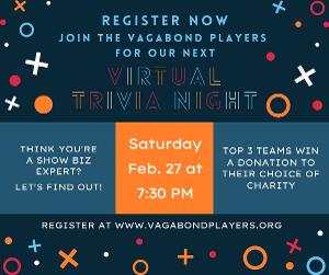 Vagabond Players To Host 2nd Virtual Trivia Night 