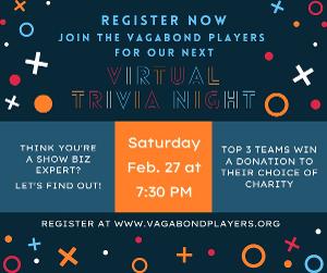 Vagabond Players To Host 2nd Virtual Trivia Night Image