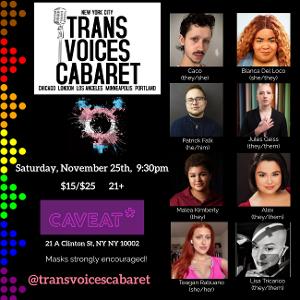 TRANS VOICES CABARET to Return to Caveat Image