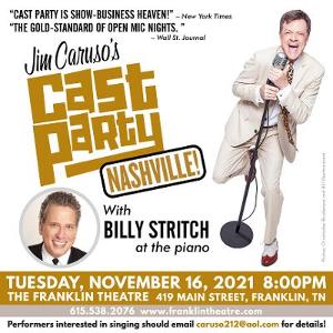 JIM CARUSO'S CAST PARTY With Billy Stritch At The Piano to Return to the Franklin Theatre 