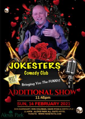 Jokesters Comedy Club Las Vegas Adds Additional Shows For Valentine's Day 