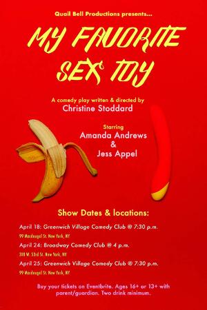 Christine Stoddard's MY FAVORITE SEX TOY to Premiere at The Greenwich Village Comedy Club 