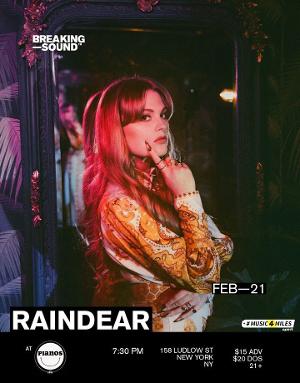 Breaking Sound NYC to Present Raindear This Month at Pianos  Image