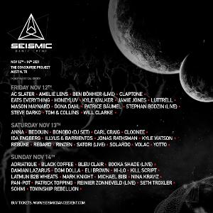 Seismic Dance Event In Austin Announces Final Lineup, Shares Daily Artist Schedule & Releases Single Day Tickets  Image