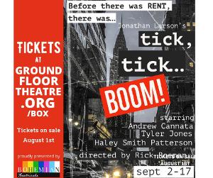 TICK, TICK...BOOM! to be Presented at Ground Floor Theatre in September Image