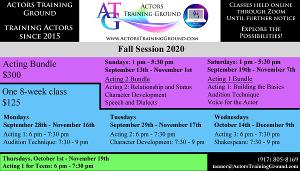 Actors Training Ground's Fall Session Open For Registration 