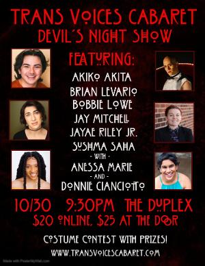 TRANS VOICES CABARET Presents Devil's Night Show 