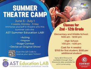 Arkansas Shakespeare Theatre to Offer Summer Theatre Camp 