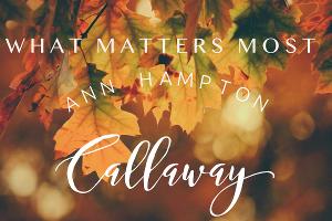 Ann Hampton Callaway Announces Live Stream, WHAT MATTERS MOST Image