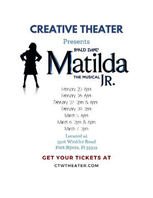 Creative Theater Workshop Presents MATILDA THE MUSICAL JR. 