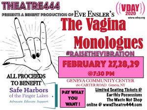 Theatre444 Will Present THE VAGINA MONOLOGUES, A Fundraiser For Safe Harbors Of The Finger Lakes 