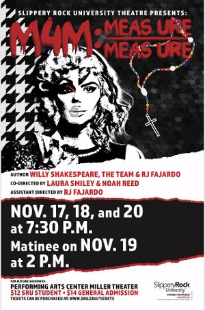 Slippery Rock University to Present M4M Adaptation Of Shakespeare's MEASURE FOR MEASURE Image