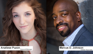 Analiese Puzon and Marcus D. Johnson Join Titan Theatre Company's Leadership Team. 