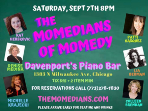 THE MOMEDIANS OF MOMEDY Come To Davenport's 9/7 