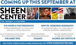 September Events Announced At The Sheen Center 