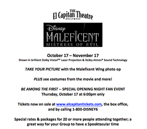 El Capitan Theatre Presents MALEFICENT: MISTRESS OF EVIL 10/17-11/17 Image