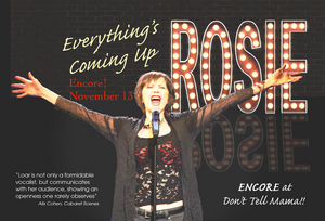 MAC Award-Winner Rosemary Loar Presents EVERYTHING'S COMING UP ROSIE At Don't Tell Mama  Image