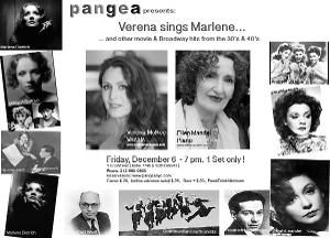 VERENA SINGS MARLENE Comes to PANGEA  Image